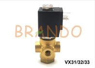 24V DC VX31 / VX32 / VX33 Direct Operated 3 Port Pneumatic Solenoid Valve For Air / Water