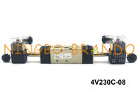 4V230C-08 PT 1/4&quot; AirTAC Type Air Solenoid Valve Double Electrical Control 5/3 Way 12VDC