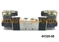 4V320-08 1/4&quot; BSPT AirTAC Type Pneumatic Solenoid Valve 5/2 Way Directional Control DC24V