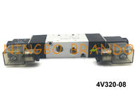 4V320-08 1/4&quot; BSPT AirTAC Type Pneumatic Solenoid Valve 5/2 Way Directional Control DC24V