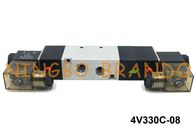 1/4&quot; NPT 4V330C-08 AirTAC Type Pneumatic Solenoid Valve 5/3 Way Close Center AC220V DC24V