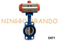2'' DN50 Air Operated Wafer Butterfly Valve With Pneumatic Actuator