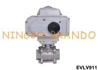 Stainless Steel 3 Pcs Electric Actuator Female Thread Ball Valve