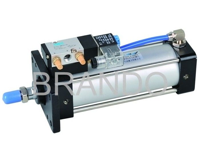 4V Series Aluminum Air Cylinder Valve Double Acting , Cylinder Solenoid