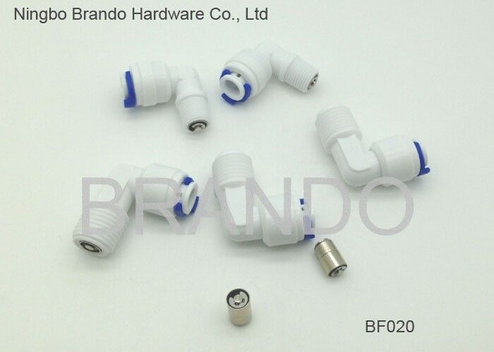 Plastic Housing Elbow Check Valve Adapter for Controling Flow / RO Fittings Parts