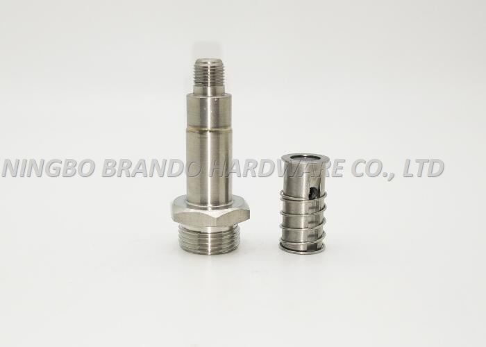 Vacuum High Pressure Fast Operation Solenoid Stem/Vertical Grooves Embed NBR Guide Core