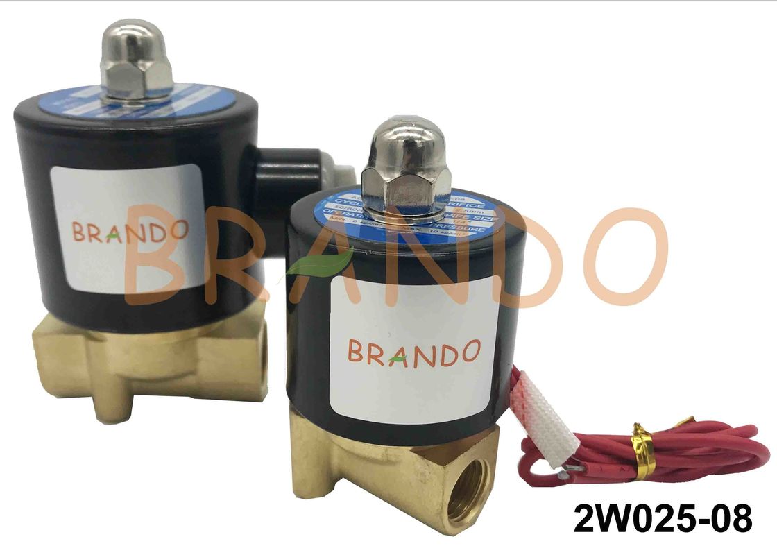 DN8 2/2 Way 2W025-08 Pneumatic Water Solenoid Valve Brass Body NBR Diaphragm