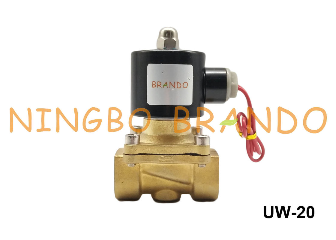 UW-20 2W200-20 3/4&quot; NBR Diaphragm Uni-D Type Water Air Oil Solenoid Valve Normally Closed DC12V AC110V