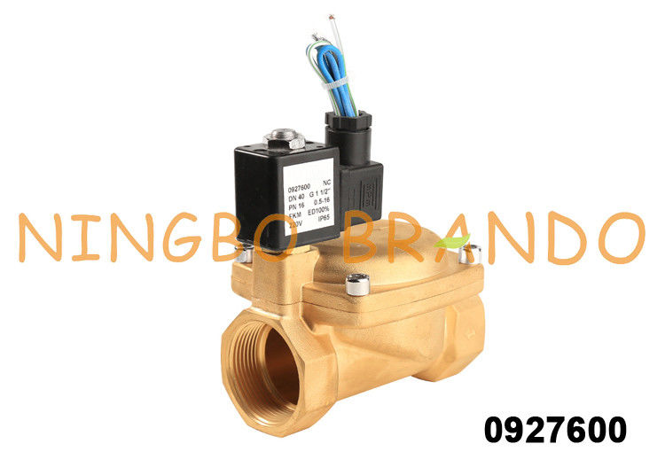 1-1/2'' 0927600 Normally Closed Brass Industrial Water Control Solenoid Valve