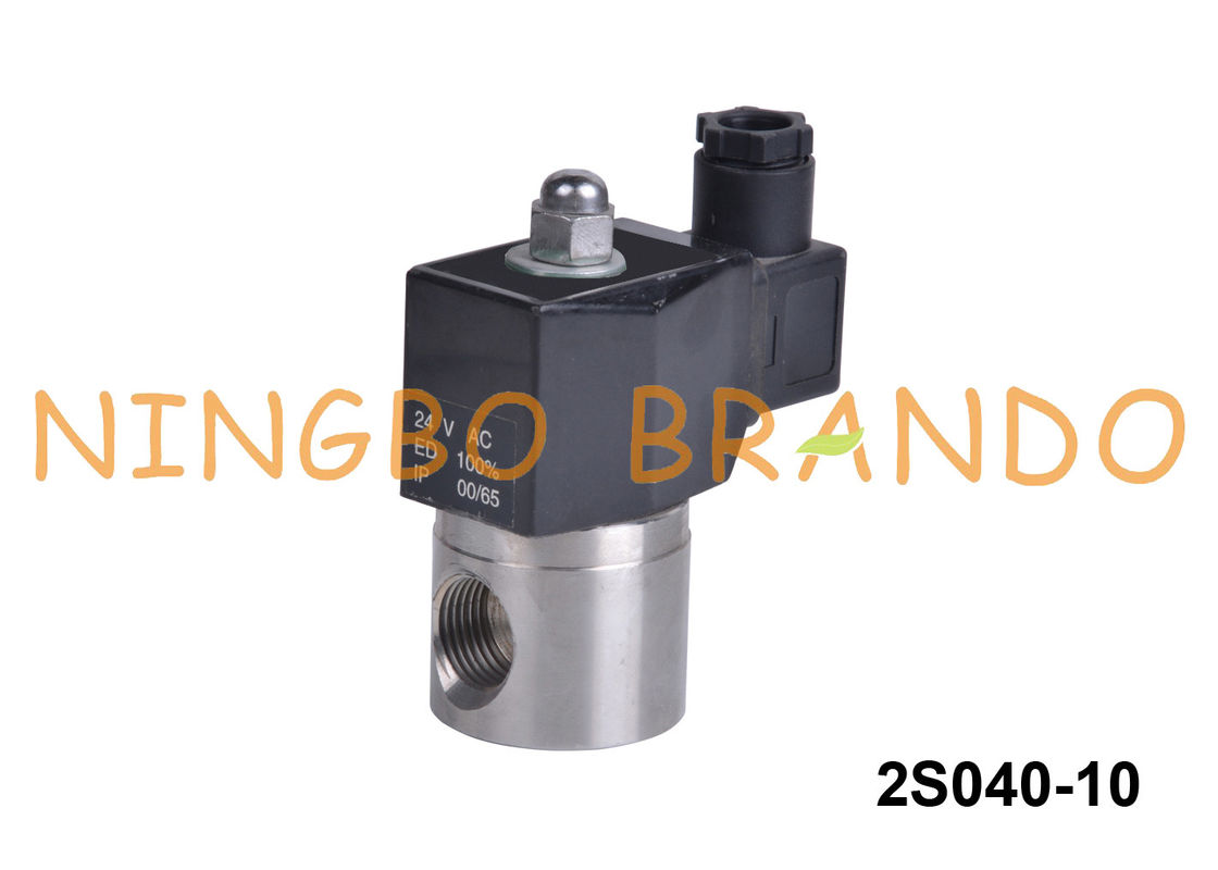 2S040-10 3/8'' 2/2 Way NC Stainless Steel Water Solenoid Valve 220V