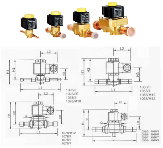 ODF Liquid Solenoid Valve For Refrigeration / Electric Solenoid Valves In Freezer