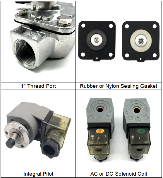 1'' CA25T Goyen Type T Series Integral Pilot Dust Collector Pulse Jet