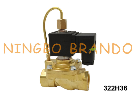 322H36 Parker Type Normally Open Brass Solenoid Valve 3/4'' 40 Bar 24VDC 220VAC