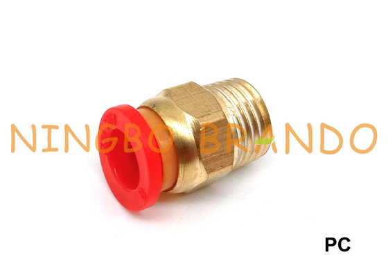 PC Male Straight Push In Pneumatic Hose Fitting 1/8&quot; 1/4&quot; 3/8&quot; 1/2&quot; M5 M6