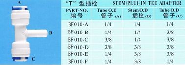 Stem Tee Adaptor With Fast Fitting Push In Type Used for Water Systems