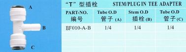 Stem Tee Adaptor With Fast Fitting Push In Type Used for Water Systems