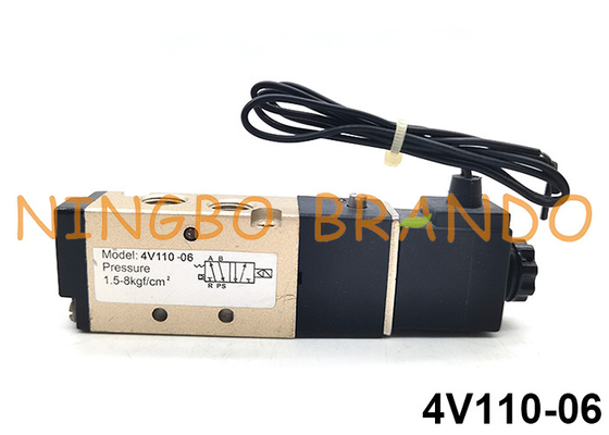 4V110-06 Airtac Type Pneumatic Solenoid Valve 5 Way 2 Position 1/8&quot; 24V