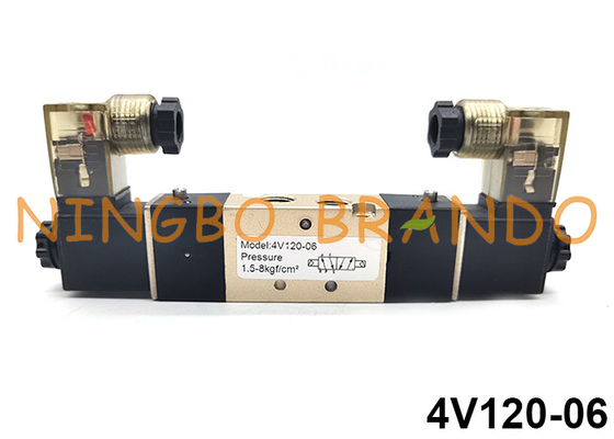 4V120-06 Airtac Type Pneumatic Solenoid Valve 5/2 Way 1/8&quot; 24VDC 220VAC