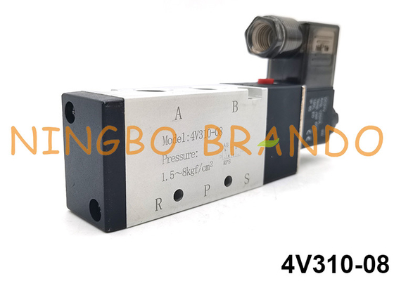 4V310-08 Airtac Type Pneumatic Solenoid Valve 5/2 Way DC24V AC220V