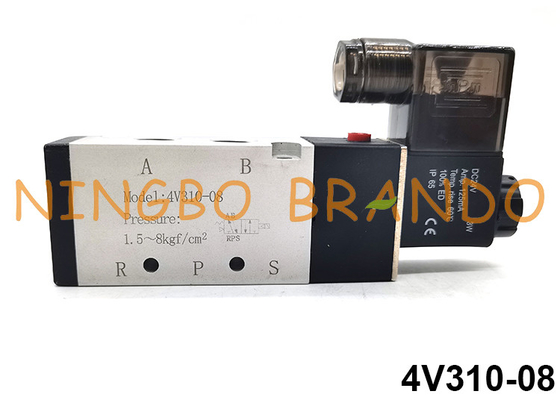 4V310-08 Airtac Type Pneumatic Solenoid Valve 5/2 Way DC24V AC220V