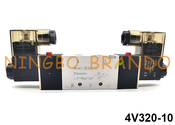 4V320-10 Airtac Type Pneumatic Solenoid Valve 5/2 Way 24VDC 220VAC