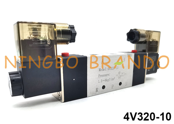 4V320-10 Airtac Type Pneumatic Solenoid Valve 5/2 Way 24VDC 220VAC