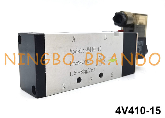 4V410-15 Airtac Type Pneumatic Solenoid Valve 5 Way 2 Position 24V 220V