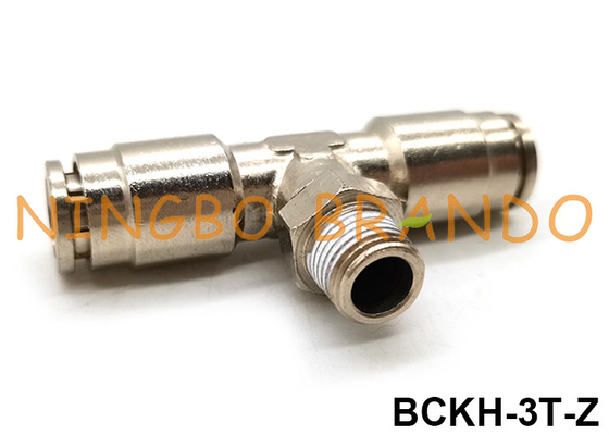 Male Branch Tee Push In Tube Brass Pneumatic Hose Fitting 1/8'' 1/4'' 3/8'' 1/2''