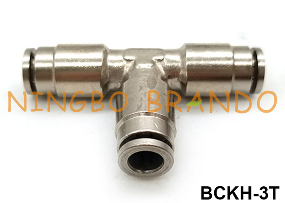 Union Branch Tee T Type Male Push In Tube Brass Pneumatic Hose Fitting