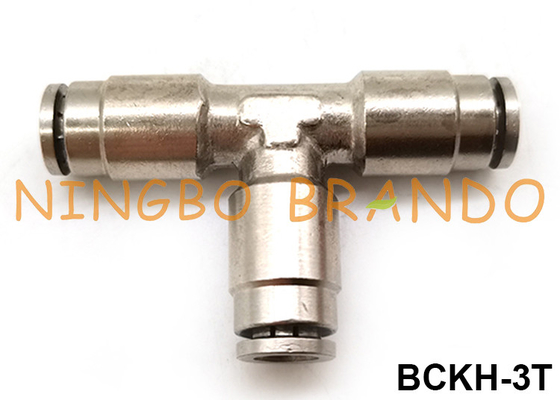 Union Branch Tee T Type Male Push In Tube Brass Pneumatic Hose Fitting