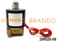 2W025-08 Brass Normal Closed Solenoid Valve Direct Acting For Water Oil Air Gas