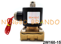 2W160-15 Direct Acting Brass Normal Closed Solenoid Valve For Water Gas Air Oil