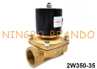 2W350-35 Brass Normal Closed Solenoid Valve Direct Action For Water Oil Air Gas