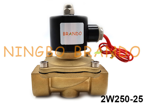 2W250-25 Brass Electric Normal Closed Solenoid Valve For Water Air Gas Oil 2 Way