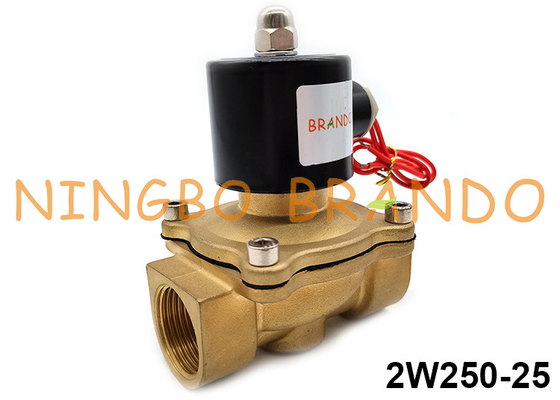 2W250-25 Brass Electric Normal Closed Solenoid Valve For Water Air Gas Oil 2 Way