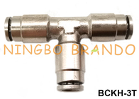 Union Branch Tee T Type Male Push In Tube Brass Pneumatic Hose Fitting 1/8&quot; 1/4&quot; 3/8&quot; 1/2&quot;