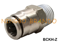 Male Straight Push In Brass Pneumatic Hose Fitting 1/8'' 1/4'' 3/8'' 1/2''