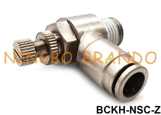 Air Flow Speed Control Pneumatic Fitting Brass Metal Push In Tube M5 M6 1/8′′ 1/4′′ 3/8′′ 1/2′′