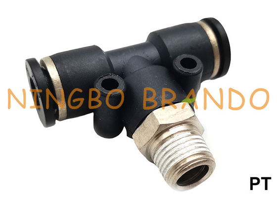 PT Male Branch T Shape Connect Tube Pneumatic Air Hose Fitting Parts 1/8&quot; 1/4&quot; 3/8&quot; 1/2&quot;