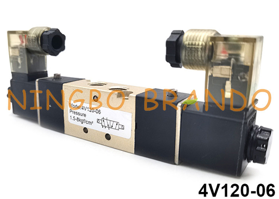 4V120-06 5/2 Way Airtac Type Pneumatic Double Solenoid Valve 24V 110V 220V