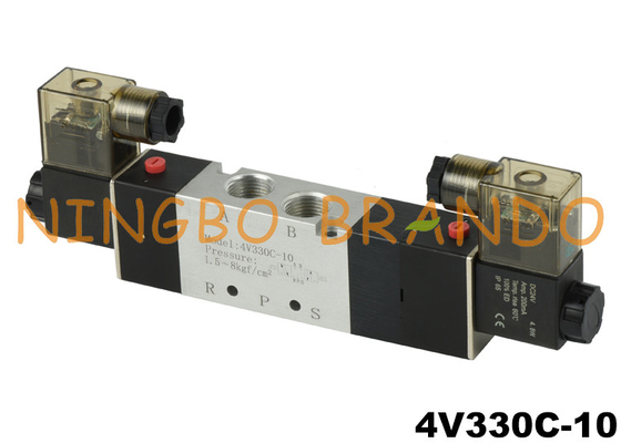 4V320-10 Double Solenoid Pneumatic Air Control Valve DC24V DC24V