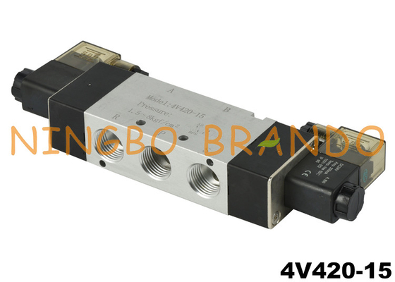 4V420-15 1/2'' 5/2 Way Pneumatic Air Solenoid Valve DC24V AC220V