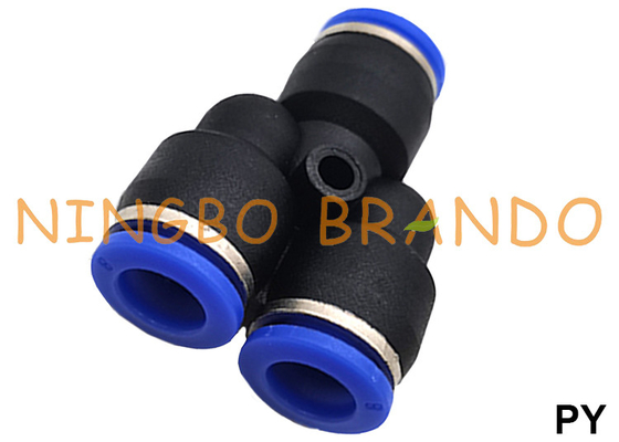 PY Plastic Y Union Push On Pneumatic Hose Fitting 4mm 6mm 8mm 10mm 12mm