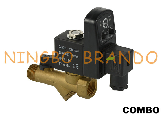 COMBO Automatic Condensate Drain Valve For Air Compressor 220VAC