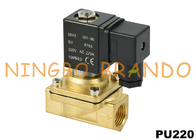1/8'' PU220-01 1/4'' PU220-02 Brass Solenoid Valve For Water 220V AC 24V DC