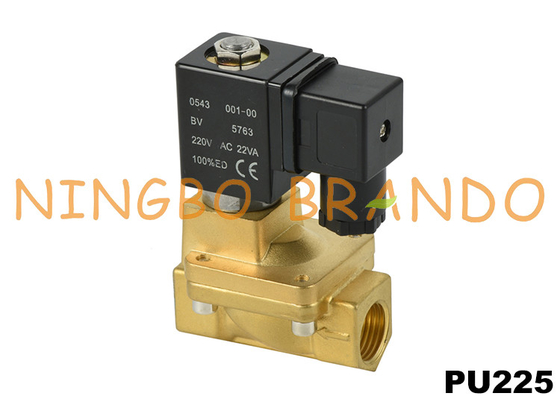 PU225S-04 1/2'' Brass Solenoid Valve For Steam 24V DC 110V 220V AC