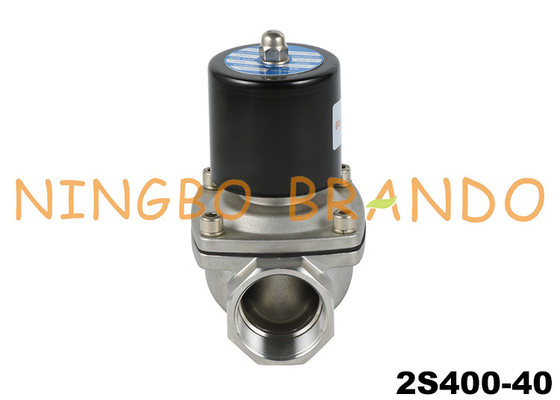 1-1/2&quot; Threaded 2S400-40 Diaphragm SS304 Solenoid Valve 24V DC