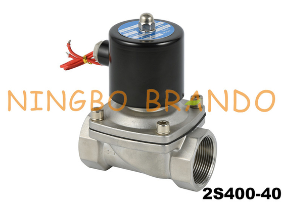 1-1/2&quot; Threaded 2S400-40 Diaphragm SS304 Solenoid Valve 24V DC