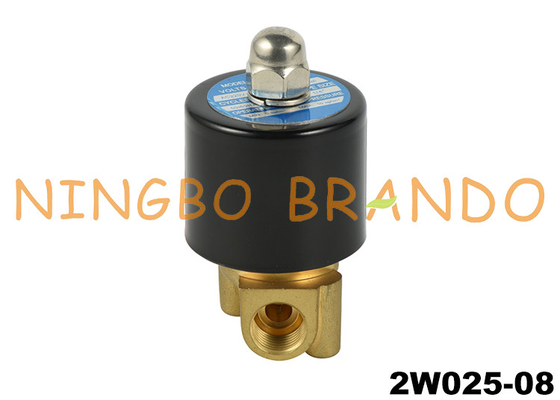 2W025-08 1/4&quot; Brass Solenoid Valve Direct Acting NC 24VDC 110VAC