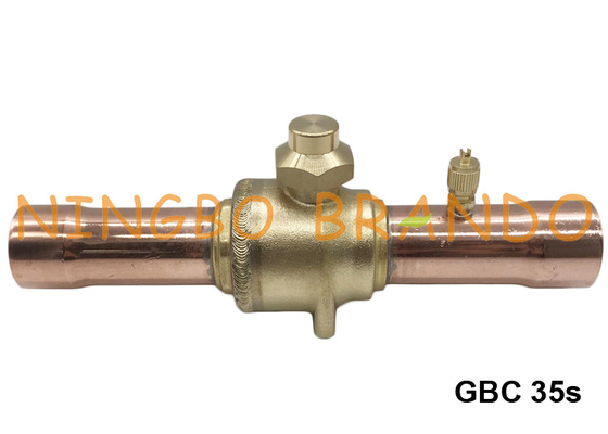 GBC 35s 1 3/8'' Danfoss Type Refrigeration Ball Valve With Access Port 009L7567